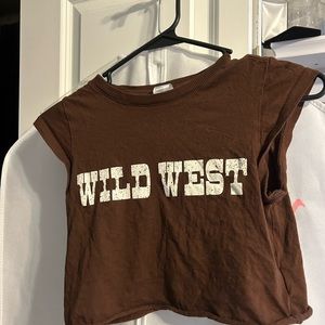 H&M Wild West cropped shirt with half sleeves